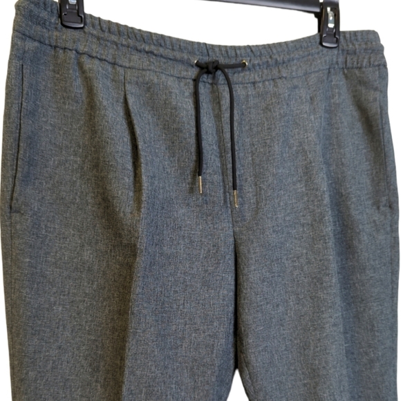 Alfani Men's Pleated Drawstring Lightweight Gray Pants Size L - Picture 3 of 11